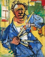 Selfportrait in blue coat